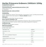 Produktbild anzeigen: Produktinformationen zum Einzelprodukt – Haribo Primavera Erdbeere 150Stück 1050g