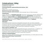 Produktbild anzeigen: Produktinformationen – Celebrations 186g