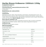 Produktbild anzeigen: Produktinformationen zum Einzelprodukt – Haribo Riesen Erdbeeren 150Stück 1350g