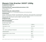 Produktbild anzeigen: Produktinformationen zum Einzelprodukt – Maoam Cola Kracher 265ST 1200g