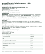 Produktbild anzeigen: Produktinformationen zum Einzelprodukt – Gut&Günstig Schokotatzen 250g