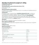 Produktbild anzeigen: Produktinformationen zum Einzelprodukt – Haribo Fruitmania Joghurt 160g