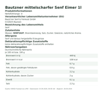 Produktbild anzeigen: Produktinformationen zum Einzelprodukt – Bautzner mittelscharfer Senf Eimer 1l