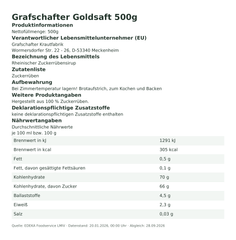 Produktinformationen – Grafschafter Goldsaft 500g