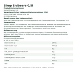 Produktbild anzeigen: Produktinformationen zum Einzelprodukt – Sirup Erdbeere 0,5l