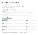 Produktbild anzeigen: Produktinformationen zum Einzelprodukt – Sirup Waldmeister 0,5l