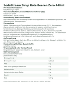 Produktbild anzeigen: Produktinformationen zum Einzelprodukt – SodaStream Sirup Rote Beeren Zero 440ml