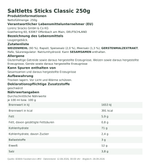 Produktbild anzeigen: Produktinformationen zum Einzelprodukt – Saltletts Sticks Classic 250g