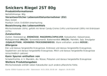 Produktbild anzeigen: Produktinformationen – Snickers Riegel 2ST 80g