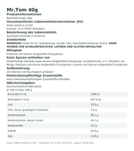 Produktbild anzeigen: Produktinformationen zum Einzelprodukt – Mr.Tom 40g