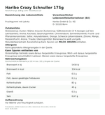 Produktbild anzeigen: Produktinformationen zum Einzelprodukt – Haribo Crazy Schnuller 175g