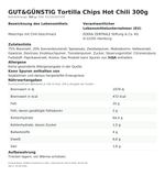 Produktbild anzeigen: Produktinformationen zum Einzelprodukt – Gut&Günstig Tortilla Chips Hot Chili 300g