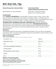 Lebensmittelinformationen: * BiFi Roll XXL 70g