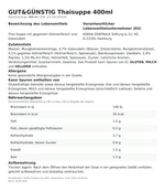Produktbild anzeigen: Produktinformationen zum Einzelprodukt – Gut&Günstig Thaisuppe 400ml