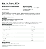 Produktbild anzeigen: Produktinformationen zum Einzelprodukt – Haribo Bumix 175g