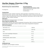 Produktbild anzeigen: Produktinformationen zum Einzelprodukt – Haribo Happy Cherries 175g