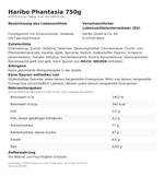 Produktbild anzeigen: Produktinformationen zum Einzelprodukt – Haribo Phantasia 750g