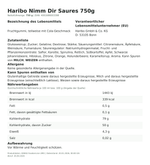 Produktbild anzeigen: Produktinformationen zum Einzelprodukt – Haribo Nimm Dir Saures 750g