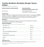 Produktbild anzeigen: Produktinformationen – Curtice Brothers Brooklyn Burger Sauce 420ml