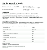Produktbild anzeigen: Produktinformationen zum Einzelprodukt – Haribo Vampire 1000g