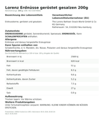 Produktbild anzeigen: Produktinformationen zum Einzelprodukt – Lorenz Erdnüsse geröstet gesalzen 200g