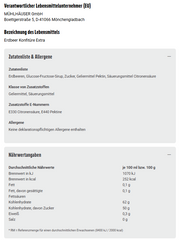 Mühlhäuser Erdbeerkonfitüre Extra 50% Frucht 450g