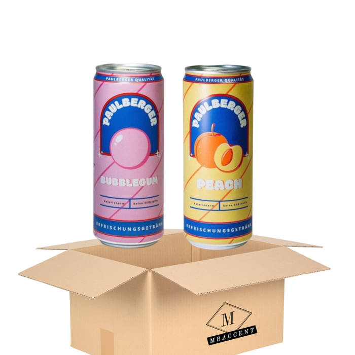 Paulberger Limo Set 1x Bubblegum 1x Peach (2x330ml) Einweg Dose DPG