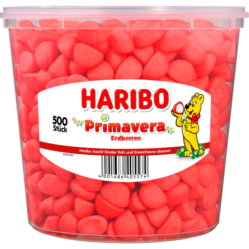 Haribo Erdbeeren Primavera 500Stück 1150g