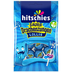 Hitschies Saure Drachenzungen Lollis blau 8ST 128g