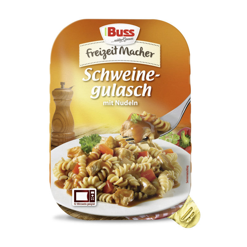Buss Schweinegulasch-Topf mit Nudeln 300g