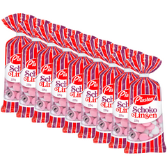 9x Piasten Schokolinsen 225g - Schokolade-Dragees mit 53 % Schokolade und Zuckerüberzug – (9x225g)