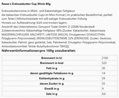 5x Reese´s Erdnussbutter Cup Minis 90g (5x90g)