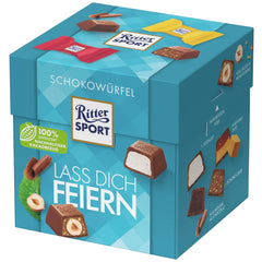 4x Ritter Sport Schokowürfel Lass Dich Feiern 176g (4x176g)