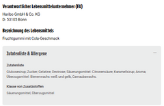 Haribo Roulette Cola Fruchtgummi-Rolle 25g (50x25g) (1.25 kg)