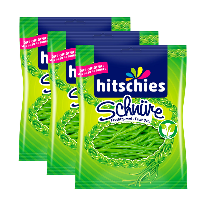 3x Hitschies Apfel-Schnüre 125g (3x125g)