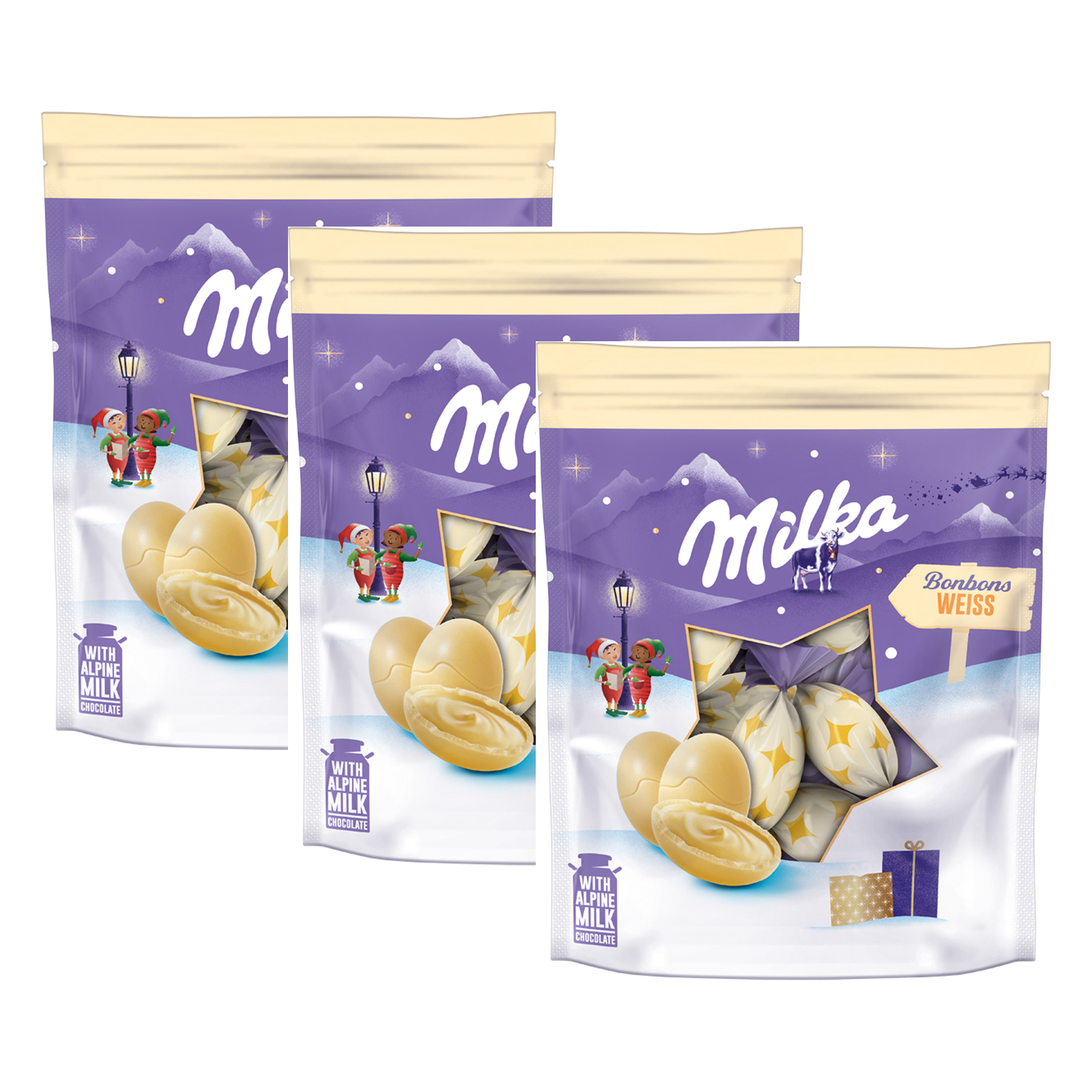 Milka Bonbons weiß – 3 x 90 g (270 g)