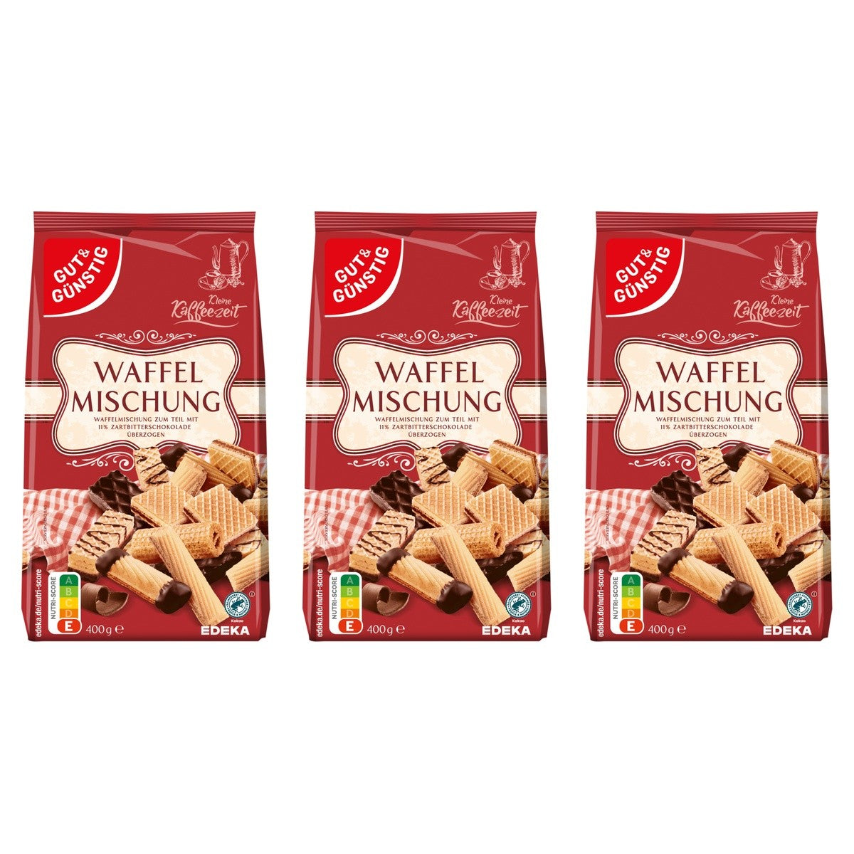 Gut&Günstig Waffelmischung – 3 x 400 g (1200 g)