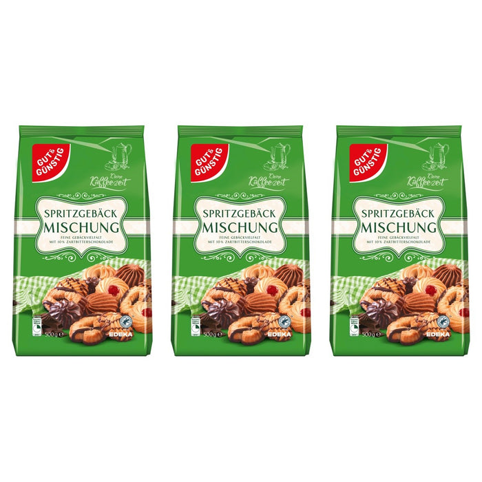 Gut&Günstig Spritzgebäckmischung – 3 x 500 g (1500 g)
