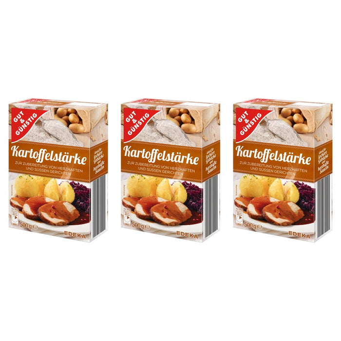 Gut&Günstig Kartoffelstärke – 3 x 500 g (1500 g)