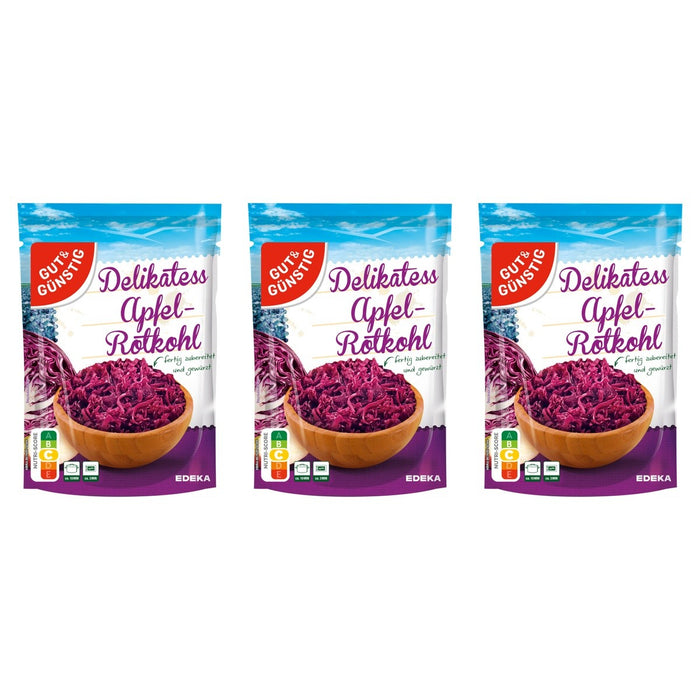 Gut&Günstig Apfelrotkohl – 3 x 400 g (1200 g)