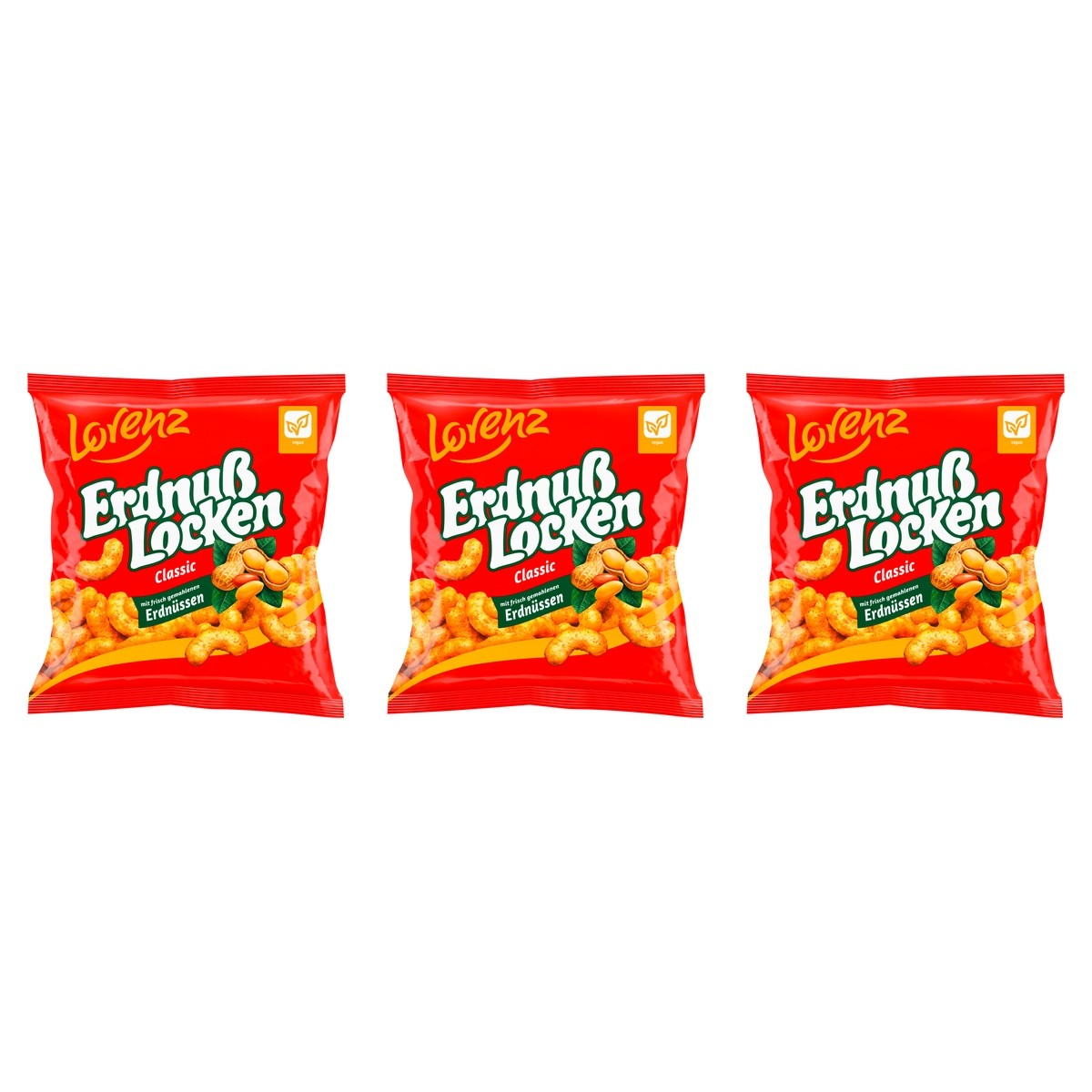 Erdnusslocken Classic – 3 x 30 g (90 g)