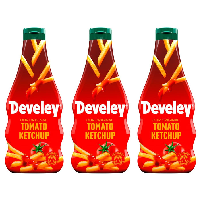 Develey Unser Original Tomaten Ketchup – 3 x 500 ml (1500 ml)