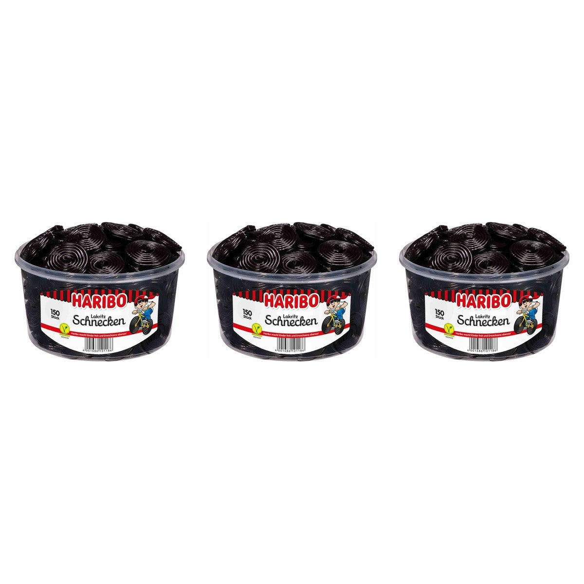 Haribo Schnecken 150Stück – 3 x 1500 g (4500 g)
