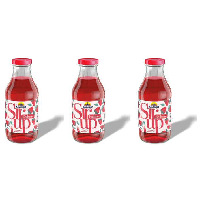 Mühlhäuser Sirup Erdbeere – 3 x 500 ml (1500 ml)