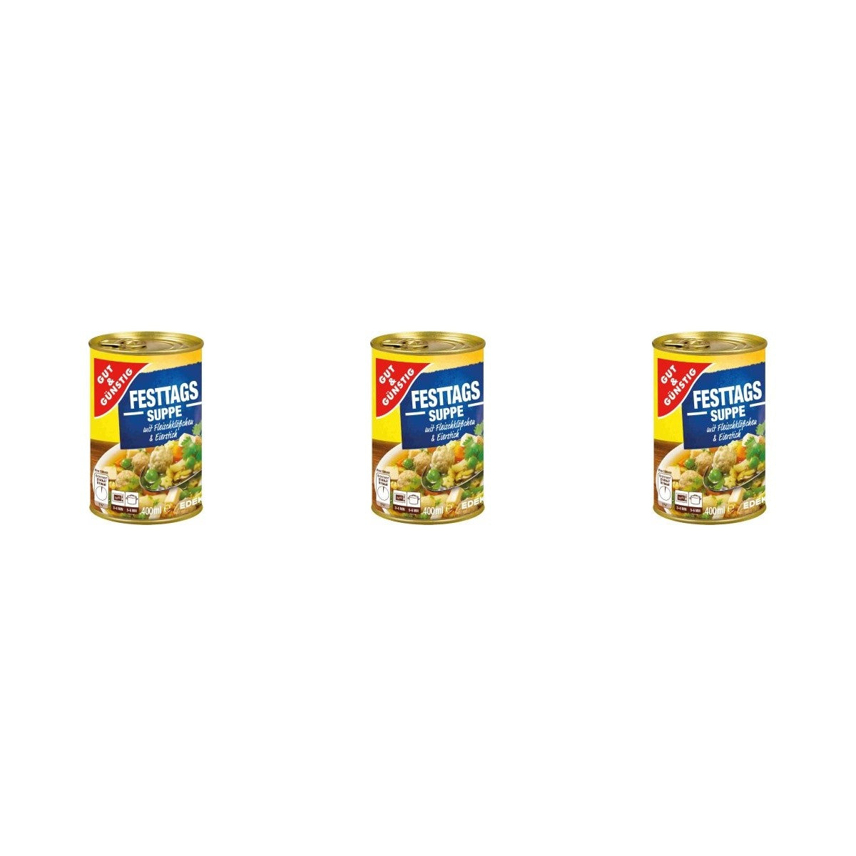 Gut&Günstig Festtagssuppe – 3 x 400 ml (1200 ml)