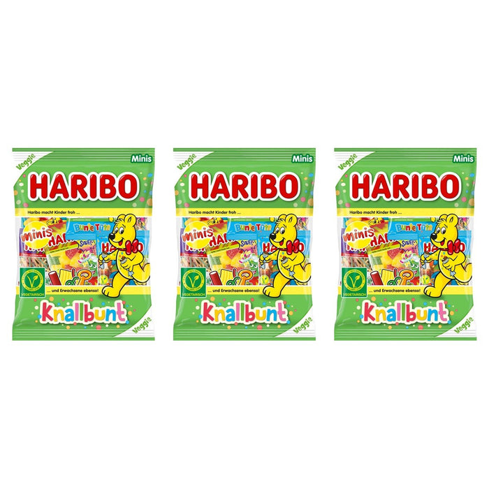 Haribo Knallbunt Minis Fruchtgummis – 3 x 230 g (690 g)