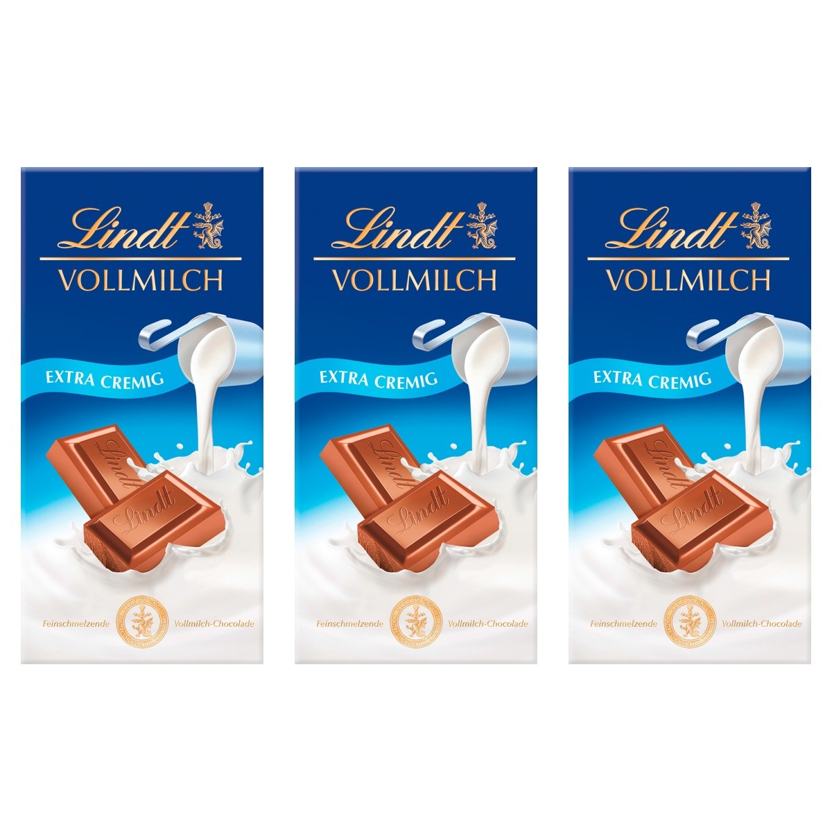Lindt Tafel Vollmilch – 3 x 100 g (300 g)
