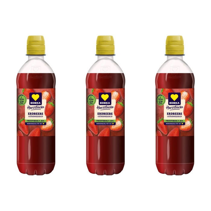 Sirup Erdbeere – 3 x 500 ml (1500 ml)