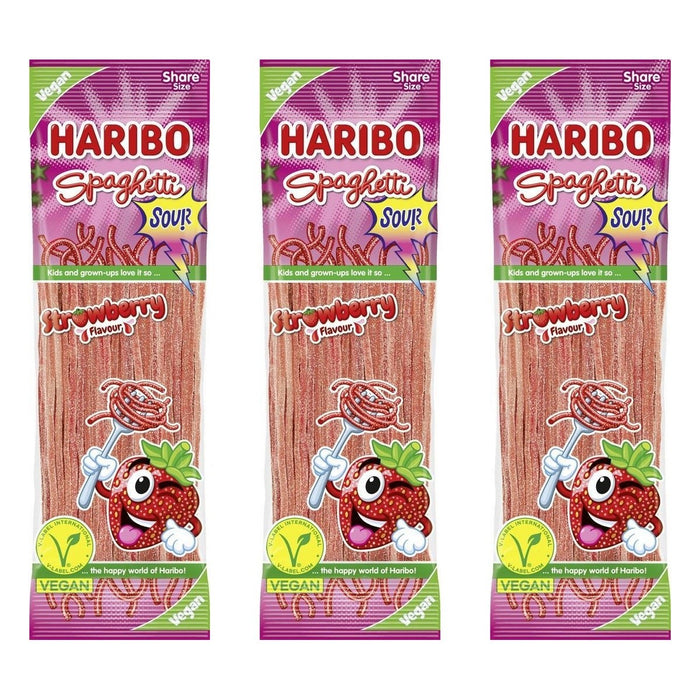 Haribo Spaghetti Erdbeere – 3 x 200 g (600 g)
