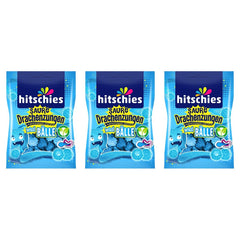 Hitschies Saure Drachenzungen Brizzl Bälle blau – 3 x 100 g (300 g)
